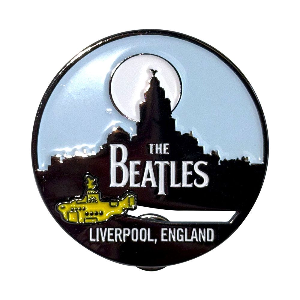 The Beatles - Liverpool Skyline & Yellow Submarine Pin - Multicolours